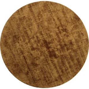 J-Line tapijt Rond Handgemaakt - viscose - bruin pas cher