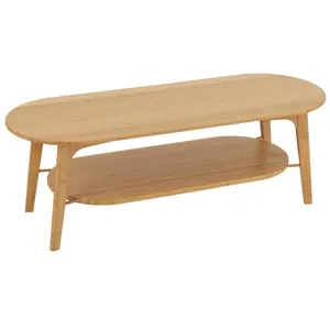 Table Basse Ovale en Bambou Johnnie 120cm Naturel pas cher