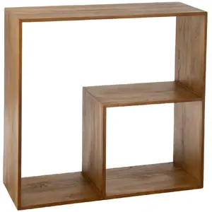 J-Line wandrek Kubus 2p - hout - bruin pas cher