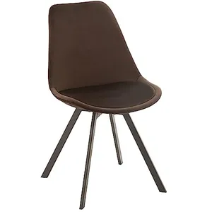 J-LINE Chaise Design "hélène" 84cm Marron Foncé pas cher