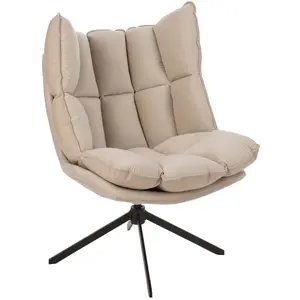 Fauteuil Design Avec Coussin Relax 92cm BeigeVendu parcdiscount