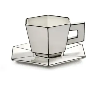 Serax Annebet Philips Carte Blanche cappuccino kop + schotel 220ml wit... pas cher