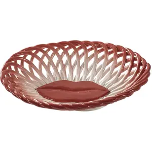 Serax Wouters & Hendrix Les Objets Mouleversants Salvador schaal 27x22cm H7cm rood / wit pas cher