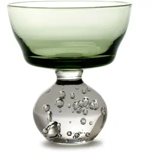 Serax Bella Silva Glas op voet M Diamter 9cm Hoogte 10cm 170ml Groen 'Eternal snow' (set van 6) pas cher