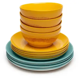 Serax - Ottolenghi Feast - Serviesset - Geel/Azurblauw - 12 stuks pas cher