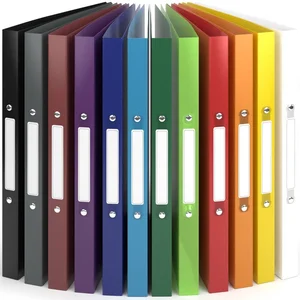 ACROPAQ - 12 x Classeur Souple A4 - 2 Anneaux 16mm, Jusqu'à 100 feuilles, Dos de 2,5 cm, Arc de Couleur, Collection 'Nature' pas cher