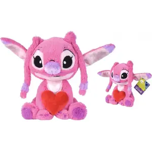 Peluche Simba Disney Stitch Angel Coeur 25 cm - rose - 11x13x25 cm pas cher
