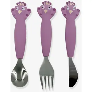 Trixie Lot de 3 couverts 2e âge Animal mauve TU pas cher