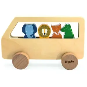 Trixie Bus en bois Animaux pas cher