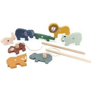 Trixie Jeu de pêche des animaux en bois pas cher