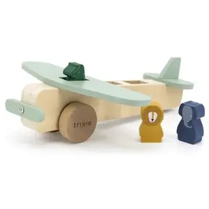 Avion Animaux - Bois FSC - Vert - Jouet enfant - Trixie pas cher