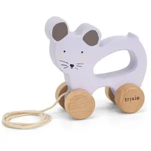 Trixie Jouet À Tirer Mrs. Mouse En Bois - Gris pas cher