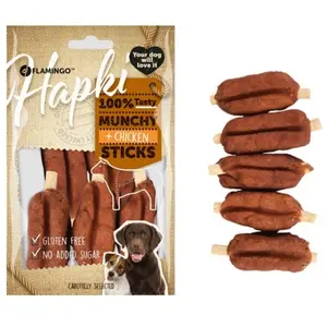 Flamingo HAPKI MUNCHY Sticks avec Poulet 7,5CM 5PCS 100GR pas cher