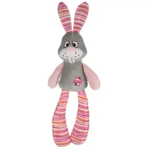 FLAMINGO JCHIEN PIENO Lapin en Peluche avec DE Grands Pieds Gris 50CM pas cher