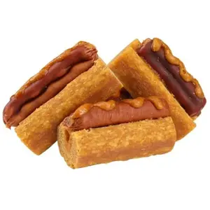 Flamingo Friandises Fast Food Hot-Dogs avec Poulet - 4pièces 112gr - sans sucres ajoutésVendu parbol