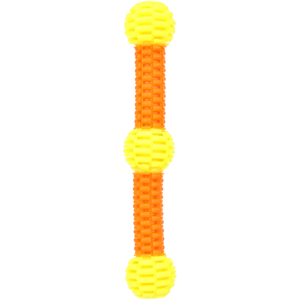 Flamingo Jouet pour Chien Lipa TPU bâton avec 3 balles S Jaune/Orange - 28x4,9x4,9cm - Flottant pas cher