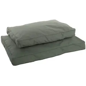 Flamingo - Kussen Geneve Rechthoekig Donkergroen met rand 100x70x12cm pas cher