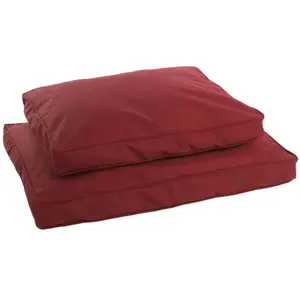 Flamingo - Kussen Geneve Rechthoekig Bordeaux met rand 100x70x12cm