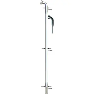 Sapim Spaak 14-294L Race RVS zwart zonder nippel (100st) pas cher