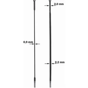 Sapim Spaak 14-258 CX RAY zwart met nippel plat rechte-kop p/20 pas cher