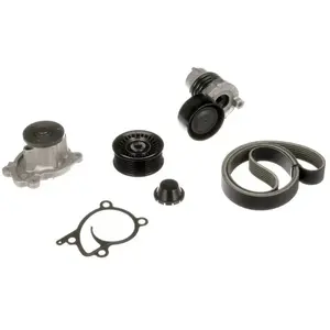 GATES Pompe à eau+Jeu de courroie trapézoïdale à nervures pour DACIA: Sandero, Duster, Lodgy, Logan, Dokker & RENAULT: Captur (Ref: KP17PK1570)