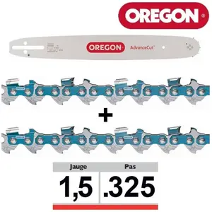 Oregon COMBO OREGON 1 guide 138PXBK095 + 2 chaînes 21BPX056EVendu parrakuten