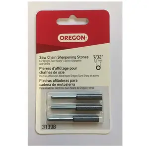 Lot de 3 pierres à aiguiser non filetées pour tronçonneuse 7/32 po Oregon 31398 pas cher