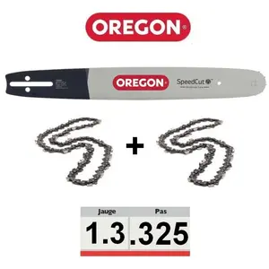 Oregon COMBO OREGON, 1 guide 130MLBK095 + 2 chaines 95TXL056E / 581621Vendu pargalaxus