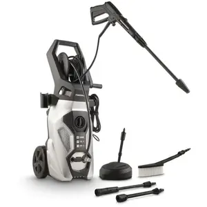 Powerplus Elektrische Hogedrukreiniger POWXG90504 - 2200W Terrasreiniger, start/stop functie, max. druk van 170 bar en temperatuur van 50°C, 8 m slang en accessoires inbegrepen, Reinigen van auto's, meubelen en fiets