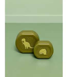 Trixie Lot de 2 boîtes à goûter à clip Mr. Dino pas cher