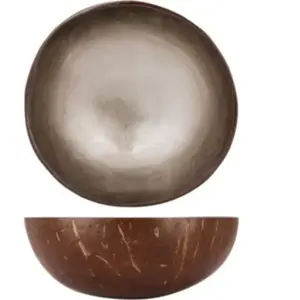 Comparateur de prix : Noya Bol Noix de coco, Feuille d'argent métallique, D14 cm