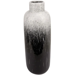 Cosy&Trendy VAAS RAIN ZWART-WIT 16X16XH30,7CM ROND KERAMIEK pas cher