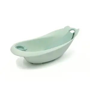Bo Jungle - Babybadje met berenoortjes - Met badverkleiner /badinzet - Met Zeepbakje / Hulpstuk bij haren wassen - Afvoerstop - Bath Bear Sage Green pas cher