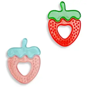 BOJUNGLE - Anneau de dentition à réfrigérer 2 pièces fraise - Multicolore pas cher