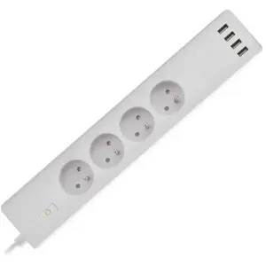 Onearz Multiprise Oe-oecos4u01sp 4 Prises Avec Interrupteur pas cher