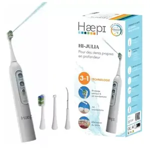 Comparateur de prix : HAEPI Brosse à dents électrique 3-en-1 Julia