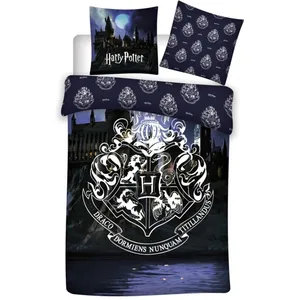 Warner Bros Harry Potter - Blue - Parure De Lit 140x200cm - '100% Microfibre pas cher