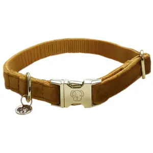 Comparateur de prix : Kentucky Horsewear Dogwear Hondenhalsband Velvet - Mosterd M - 36-52cm - Hondenriem