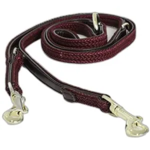 Kentucky Horsewear Dogwear - Hondenriem - Gevlochten Nylon - Bordeaux - 200cm pas cher