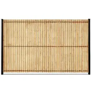 GARDENODE Kit d'occultation lattes bois mélèze pour panneau rigide maille 55 H1m73 x 2m50 ep 8mmVendu parcdiscount