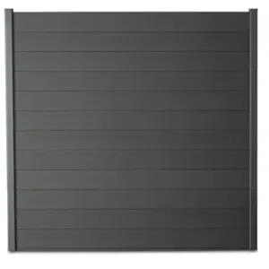 Kit clôture composite et aluminium H 1m85 L 3m60 gris anthracite avec renforts acier pas cher