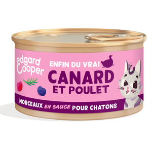 Edgard & Cooper Kitten Morceaux en sauce sans céréales 85 g pour chaton - canard, pouletVendu parzooplus-be