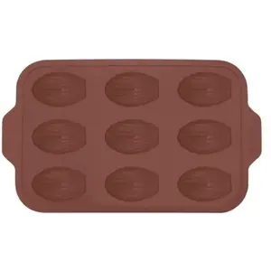 Moule Point Virgule 9 madeleines en silicone 37x23x2cm Marron pas cher