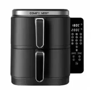 ROYALTY LINE Friteuse à air chaud Air fryer double panier verticale 11L 2800W Comfy Nest CN06177 pas cher