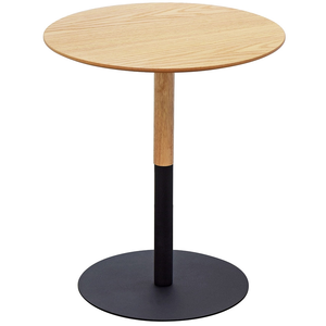 Table dAppoint Design Rhoda 40cm Naturel & Noir pas cher