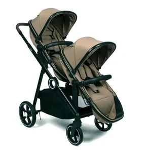 Baninni Luiz XL Duo Kinderwagen Taupe   Innovatieve Oplossing met Extra Ruime, Convertibele Zitjes van Geboorte tot 22 kg
