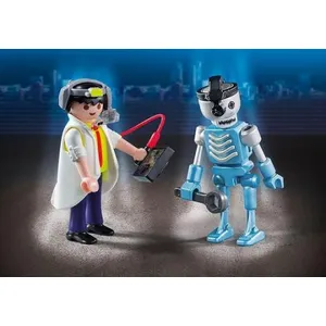 Playmobil 6844 duo pack - inventeur et robot pas cher