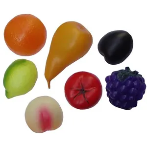 7 grands fruits en plastique - accessoire marchande pas cher