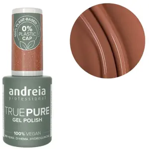 Andreia Professional - Gellak - True Pure - Lente Kleur - Bruin met Zachte Glans T53 - HEMA vrij - Vegan - 10,5ml pas cher