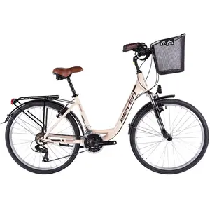 VÉLO ELEVEN OUTDOOR EXPERIENCE 26" MADAME 21V CRÈME BRILLANT UNIQUE pas cher